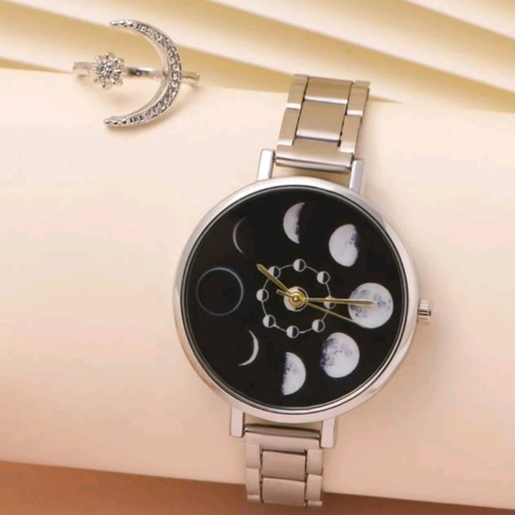 Moon Phase Watch & Ring - Picture 1 of 8